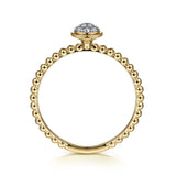 14K Yellow Gold Bujukan Diamond Cluster Ring