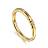 Gabriel & Co. 14K Yellow Gold Diamond Stackable Ladies Ring