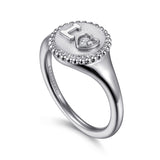 925 Sterling Silver Diamond Bujukan LOVE Medallion Ladies Ring Available In-Store
