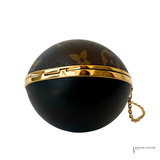 Louis Vuitton Egg Minaudière Monogram Canvas Brown Leather Crossbody Bag w Gold Chain | Authentic Pre-Owned LV Egg Case