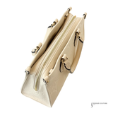 Louis Vuitton OnTheGo East West Monogram Empreinte Leather Shoulder Bag Cream | Authentic Pre-Owned LV Pre-Owned