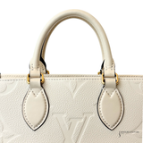 Louis Vuitton OnTheGo East West Monogram Empreinte Leather Shoulder Bag Cream | Authentic Pre-Owned LV Pre-Owned