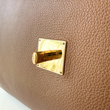 Louis Vuitton Lockme PM Tote Bag Caramel Taurillon Pebbled Leather Pre-Owned