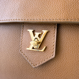 Louis Vuitton Lockme PM Tote Bag Caramel Taurillon Pebbled Leather Pre-Owned