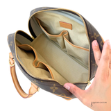 Louis Vuitton Trouville Monogram Handbag Canvas Brown Pre-owned