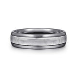 Mens Alternative 6mm Round Tantalum and 14K White Gold Band
