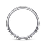 Jacob - 14K White Gold 6mm - Men's Wedding Band in Brushed Finish
