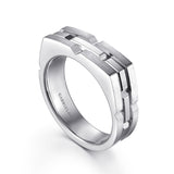 Gabriel Co Geometric Wide Band 925 Sterling Silver In-Store