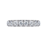Gabriel & Co. Malaga 14K White Gold 9 Stone French Pave Diamond Wedding Band 1.00 CTW - view 6