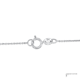 14K White Gold Multi Gemstone Station Necklace – 17” Bezel Set Rainbow Gemstone Necklace | Dainty Layering Fine Jewelry Amethyst, Blue Topaz, Imperial Topaz & Garnet
