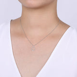 14K White Gold Teardrop Diamond Pendant Necklace Available In-Store