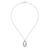 925 Sterling Silver White Sapphire Pendant Necklace