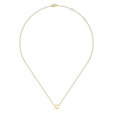 14K Yellow Gold C Initial Necklace