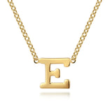 14K Yellow Gold E Initial Necklace