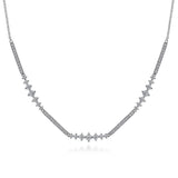 14K White Gold Diamond Necklace