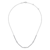 14K White Gold Diamond Necklace