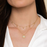 14K Yellow Gold Bujukan Diamond Evil Eye Medallion Necklace In-Store