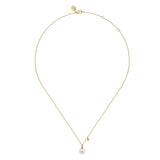 14K Yellow Gold Pearl Drop Necklace In-Store