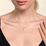 14K Yellow Gold Pearl Drop Necklace In-Store