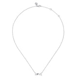 925 Sterling Silver Diamond Bujukan LOVE Pendant Necklace