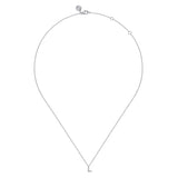 14K White Gold Diamond L Initial Pendant Necklace In-Store