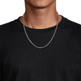 22 Inch 4mm 925 Sterling Silver Solid Men's Round Box Chain Necklace