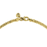 14K Yellow Gold Hollow Men's Wheat Chain Necklace 20 - 22 - 24 Inch