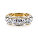 Gabriel & Co. Nash Wide 14K Two Tone Diamond Anniversary Band 1.95 CTW