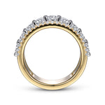 Gabriel & Co. Nash Wide 14K Two Tone Diamond Anniversary Band 1.95 CTW - view 2