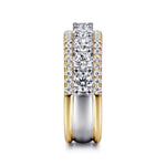 Gabriel & Co. Nash Wide 14K Two Tone Diamond Anniversary Band 1.95 CTW - view 4