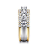 Gabriel & Co. Nash Wide 14K Two Tone Diamond Anniversary Band 1.95 CTW - view 4