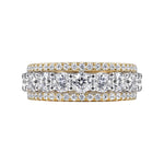 Gabriel & Co. Nash Wide 14K Two Tone Diamond Anniversary Band 1.95 CTW - view 6