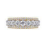Gabriel & Co. Nash Wide 14K Two Tone Diamond Anniversary Band 1.95 CTW - view 6