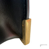 Authentic Prada Cahier City Crossbody Bag Black Calfskin & Saffiano Leather Antique Gold Hardware | Made in Italy | Pre-Owned