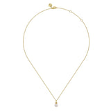 Gabriel & Co. 14K Yellow Gold Bujukan Pearl Drop Pendant Necklace | Freshwater Pearl Necklace In-Store