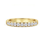 Gabriel & Co. Portofino 14K Yellow Gold 11 Stone French Pave Diamond Wedding Band 0.50 CTW