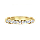 Gabriel & Co. Portofino 14K Yellow Gold 11 Stone French Pave Diamond Wedding Band 0.50 CTW