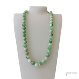 20" Estate Graduated Jade Bead Necklace in 14K Yellow Gold