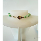 20" Estate Graduated Jade Bead Necklace in 14K Yellow Gold