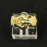 David Yurman Sculpted Cable Buckle Ring in 14K Yellow Gold | Pre-Owned
