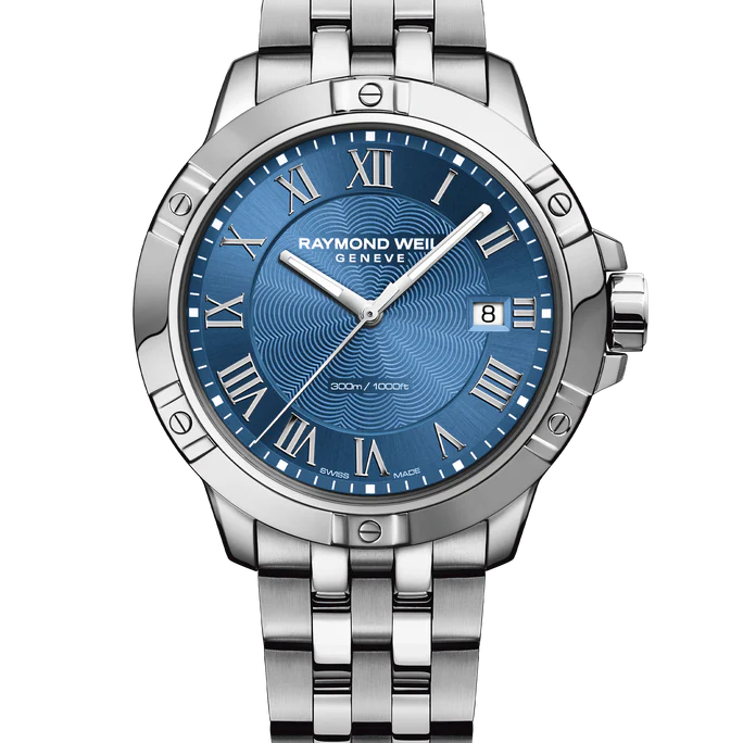Raymond Weil Tango 8160-ST-00508 Classic Men's Watch with Steel Blue Bracelet