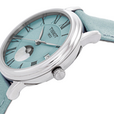 TISSOT Carson Premium Light Blue Dial Leather Strap Women's Watch T122.223.16.353.00