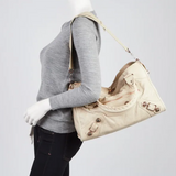 BALENCIAGA Praline Lambskin Leather Giant 21 Rose Gold Motorcycle City Bag