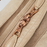 BALENCIAGA Praline Lambskin Leather Giant 21 Rose Gold Motorcycle City Bag