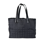 Chanel Medium Black Travel Ligne Tote Bag