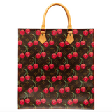 Louis Vuitton Cherry Tote Pre-Owned Monogram Cerises Sac Plat bag Takashi Murakami Brown Cherry