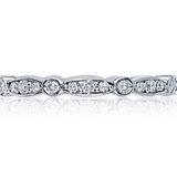 Sculpted Crescent | Marquise and Round Design Wedding Band