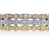 Sculpted Crescent | Marquise and Round Design Wedding Band