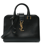 SAINT LAURENT  Calfskin Monogram Baby Cabas Black