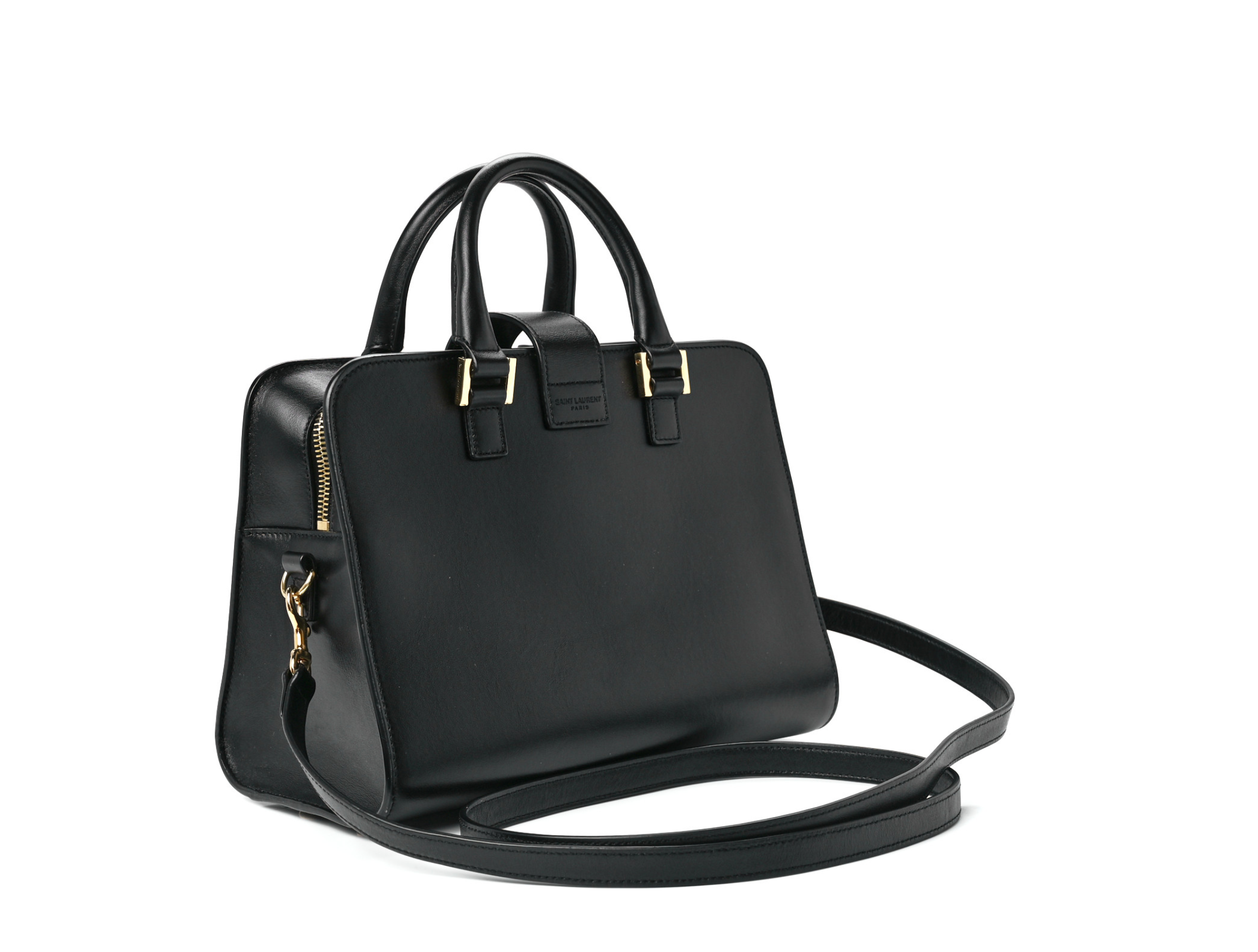 SAINT LAURENT  Calfskin Monogram Baby Cabas Black